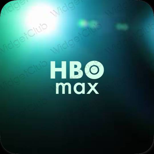 Estetisk pastellblå HBO MAX app ikoner