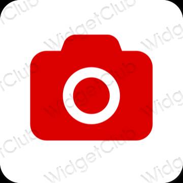 эстетический красный Camera значки приложений
