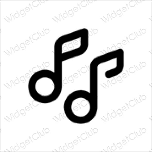 Esthetische Music app-pictogrammen