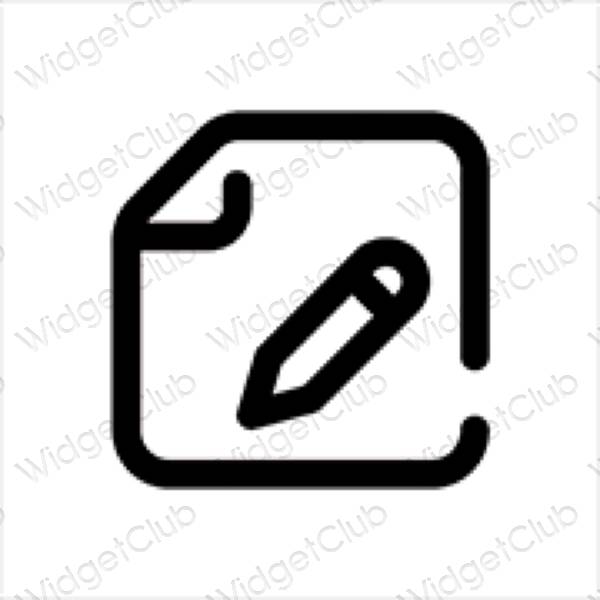 Естетске Notes иконе апликација