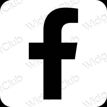 Esthetische Facebook app-pictogrammen