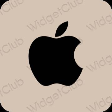Αισθητικός μπεζ Apple Store εικονίδια εφαρμογών