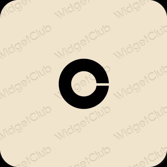Estetico beige Coinbase icone dell'app