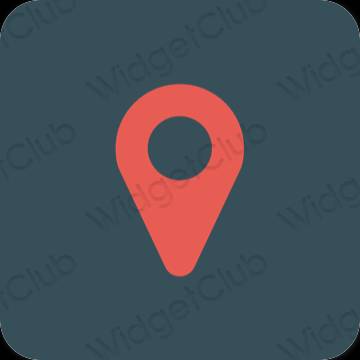 Esthetische Map app-pictogrammen