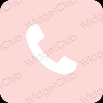 Естетски пастелно розе Phone иконе апликација