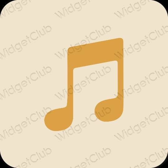 Estetico beige Apple Music icone dell'app