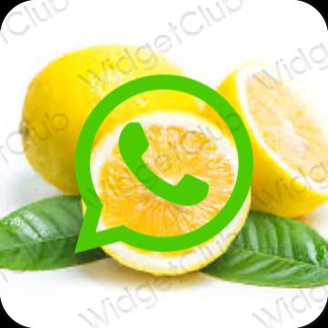 Αισθητικός πράσινος WhatsApp εικονίδια εφαρμογών