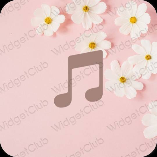 Estetski smeđa Music ikone aplikacija