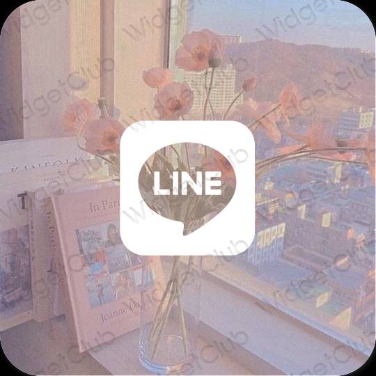 אייקוני אפליקציה LINE אסתטיים