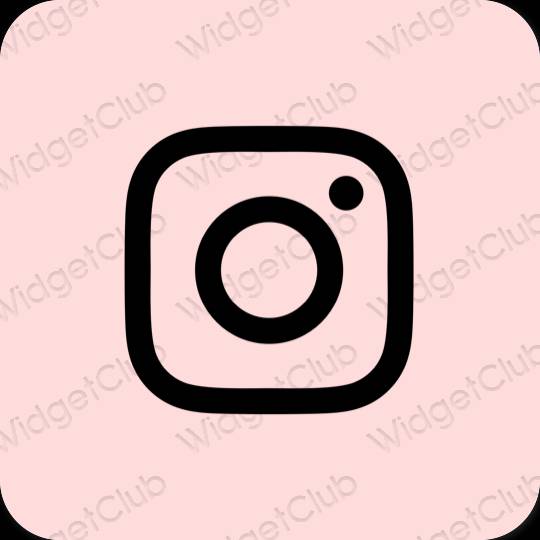 Estetické pastelovo ružová Instagram ikony aplikácií