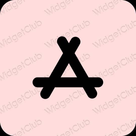 Estetsko pastelno roza AppStore ikone aplikacij
