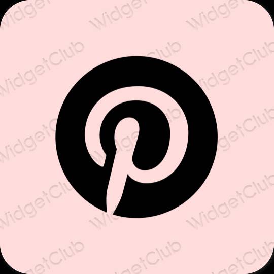 Estetico rosa Pinterest icone dell'app