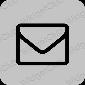 Estetinis pilka Mail programėlių piktogramos