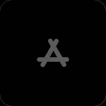 审美的 黑色的 AppStore 应用程序图标