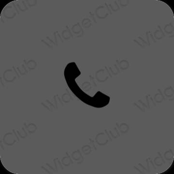 Estetis Abu-abu Phone ikon aplikasi
