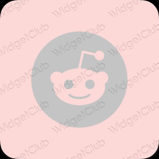 Aesthetic pastel pink Reddit app icons