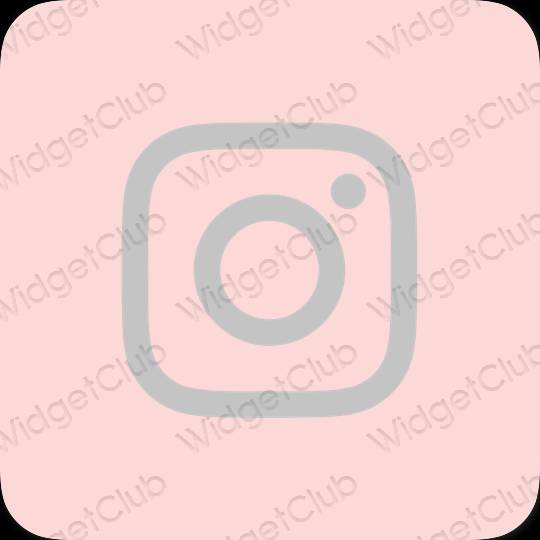 Aesthetic pastel pink Instagram app icons