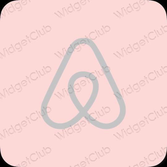 Ästhetisch Pastellrosa Airbnb App-Symbole