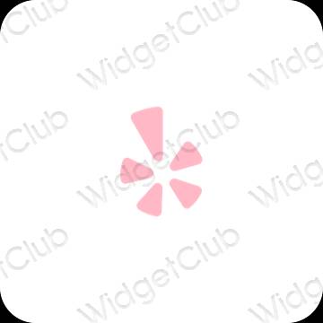 ესთეტიკური Yelp აპლიკაციის ხატები