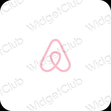 ესთეტიკური Airbnb აპლიკაციის ხატები