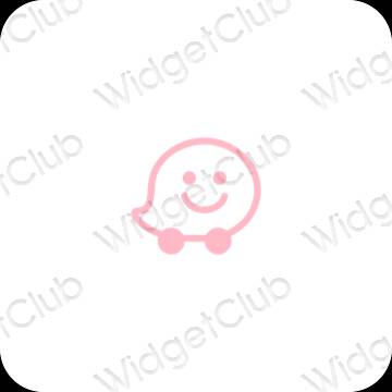 ესთეტიკური Waze აპლიკაციის ხატები