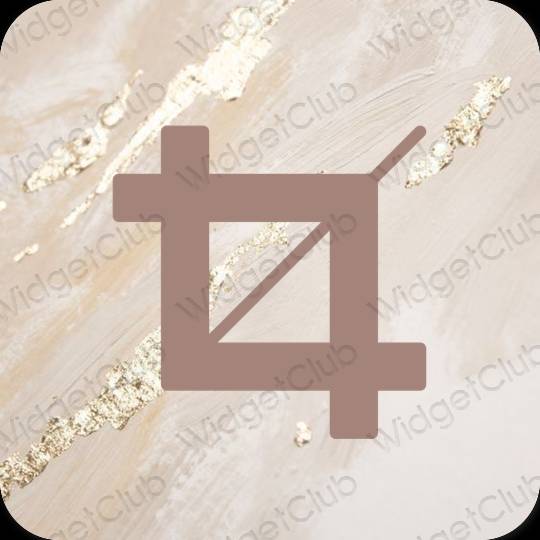 Естетски браон CapCut иконе апликација