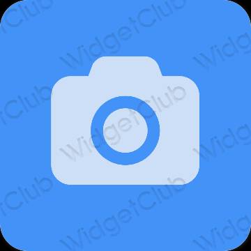 Estético azul Camera iconos de aplicaciones