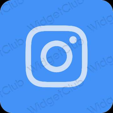Estetik mavi Instagram uygulama simgeleri