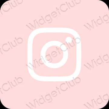 Esthétique rose pastel Instagram icônes d'application