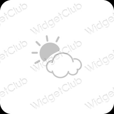 Esthetische Weather app-pictogrammen