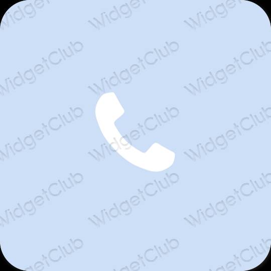 Stijlvol pastelblauw Phone app-pictogrammen
