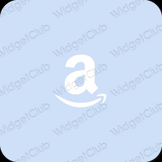 Естетичен пастелно синьо Amazon икони на приложения