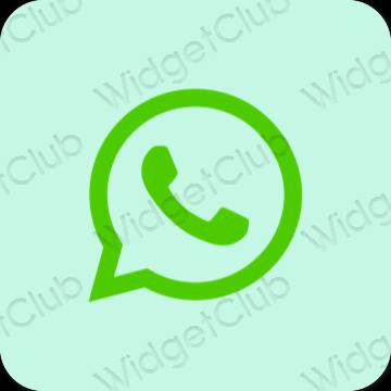 审美的 淡蓝色 WhatsApp 应用程序图标
