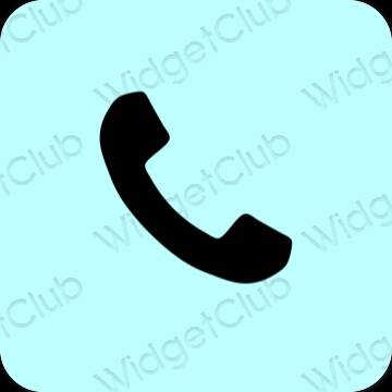 Esthétique bleu pastel Phone icônes d'application