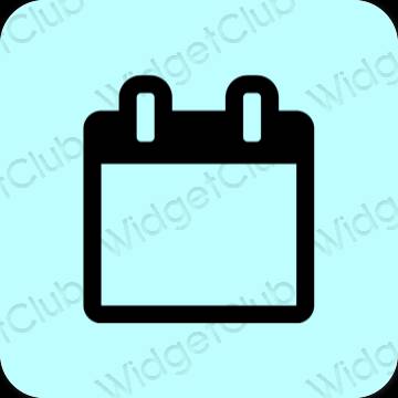 Estetisk pastellblå Calendar app ikoner