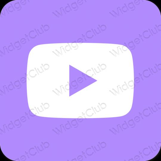 Estetyka fioletowy Youtube ikony aplikacji