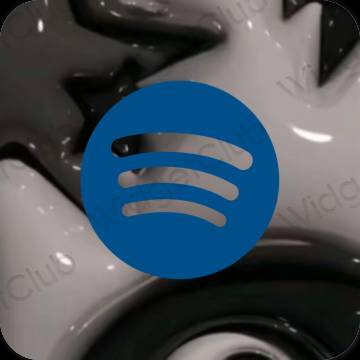 Aesthetic blue Spotify app icons