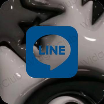 Естетски љубичаста LINE иконе апликација