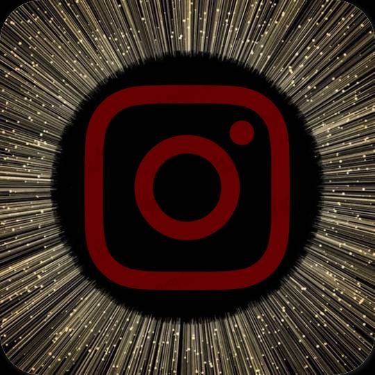 Estético Castanho Instagram ícones de aplicativos
