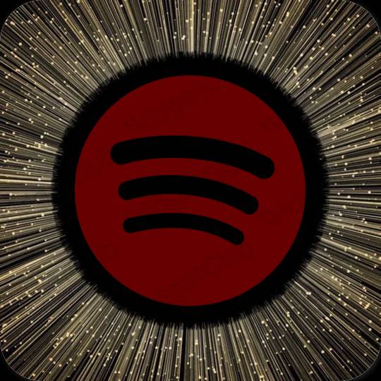 Estético marrón Spotify iconos de aplicaciones