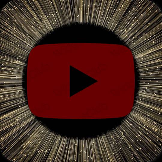 Esteettinen ruskea Youtube sovelluskuvakkeet