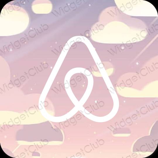 Esztétika bézs Airbnb alkalmazás ikonok