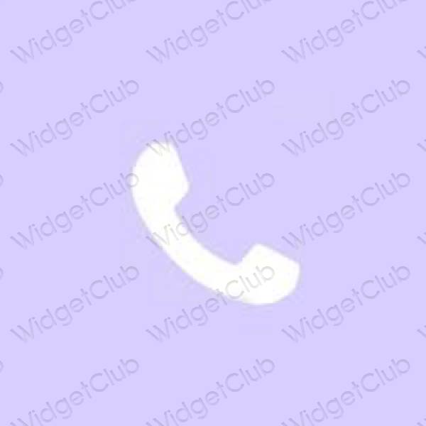 Thẩm mỹ màu tím Phone biểu tượng ứng dụng