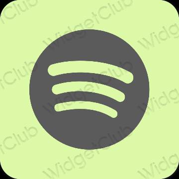 نمادهای برنامه زیباشناسی Spotify