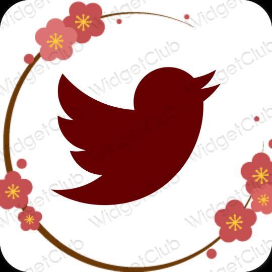 រូបតំណាងកម្មវិធី Twitter សោភ័ណភាព