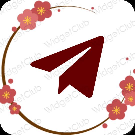 Ästhetische Telegram App-Symbole