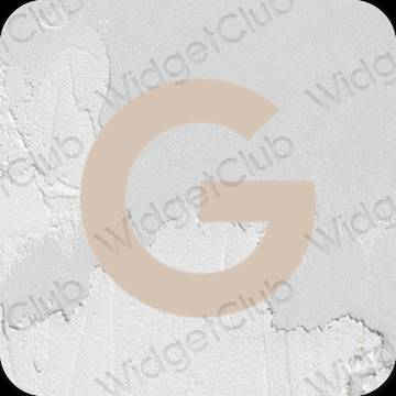 Estetico beige Google icone dell'app