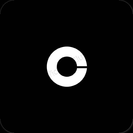Estetico Nero Coinbase icone dell'app