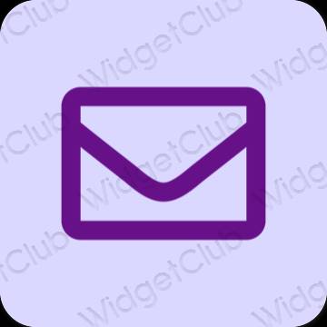 Esteettinen violetti Gmail sovelluskuvakkeet