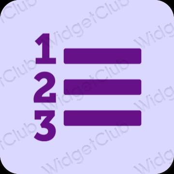 Estetik ungu Reminders ikon aplikasi